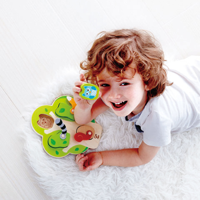 迷藏動物立體拼圖-HAPE-Eurekakids