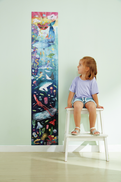 Hape 海洋生物拼圖 200片 - 夜光海洋拼圖，寓教於樂，激發創造力 (從6歲起)