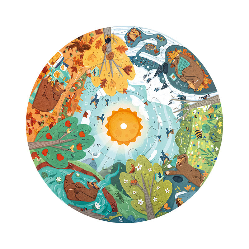 奇妙四季拼圖(16塊)-HAPE-Eurekakids