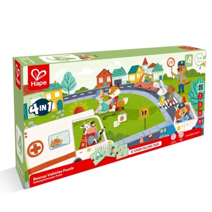Hape 救援車輛拼圖套裝 (3-6 歲)