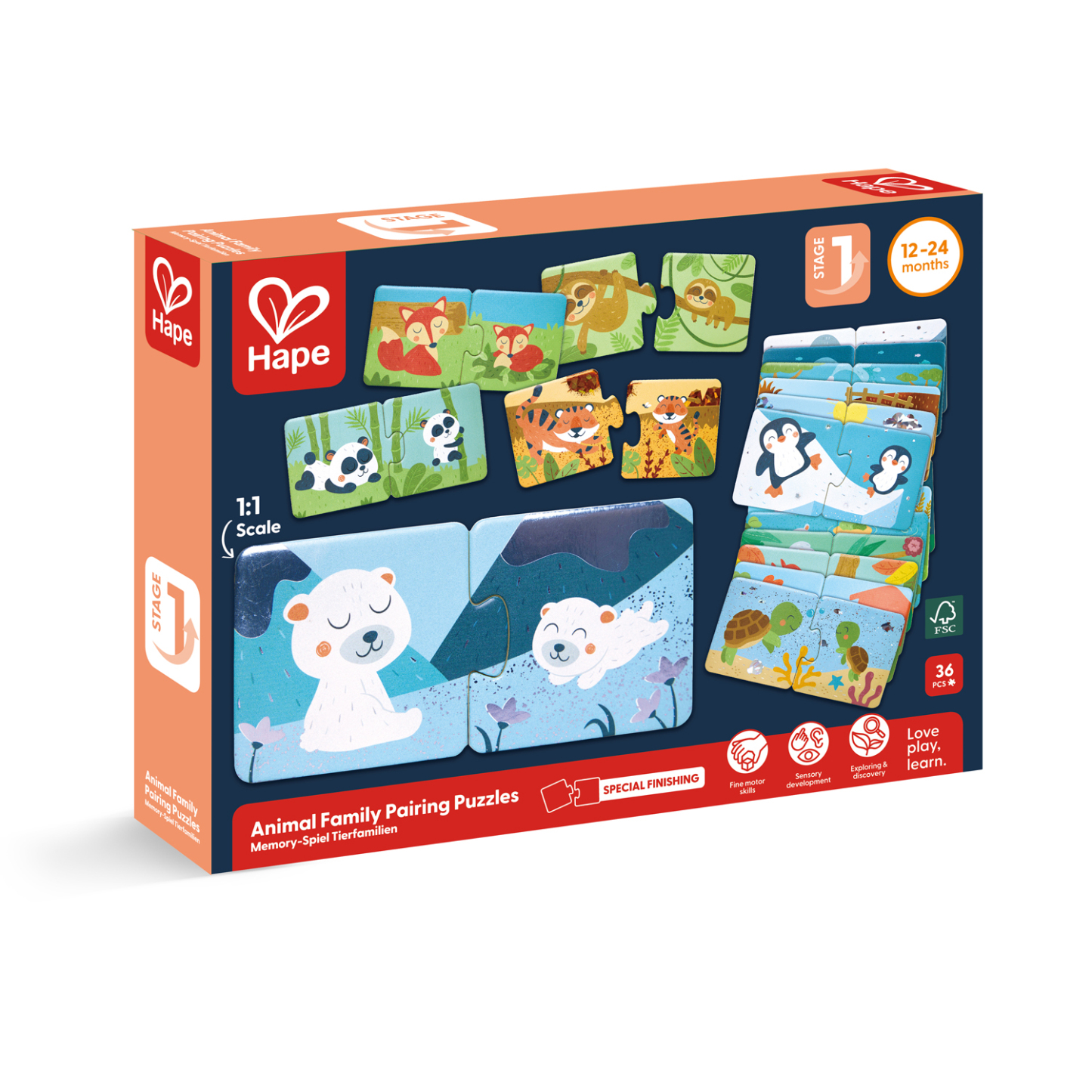 動物配對拼圖-Hape-Eurekakids