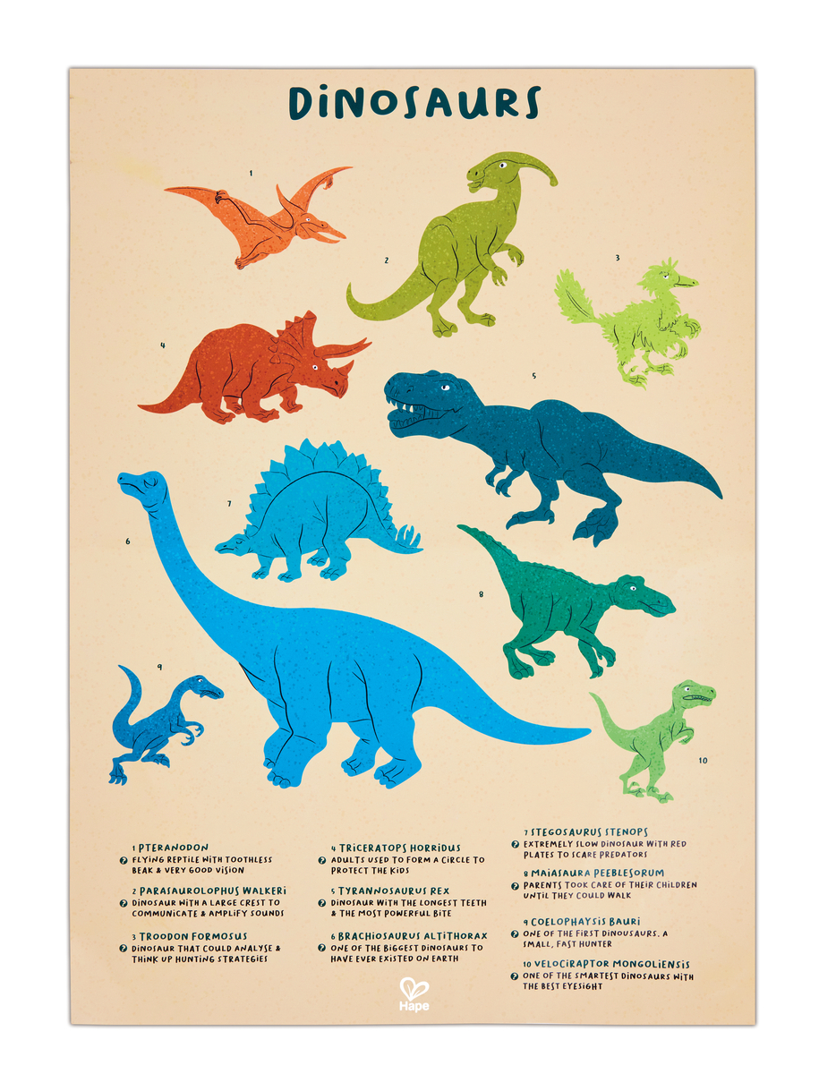 Hape 恐龍炫彩地板拼圖202片 (8-12 歲)