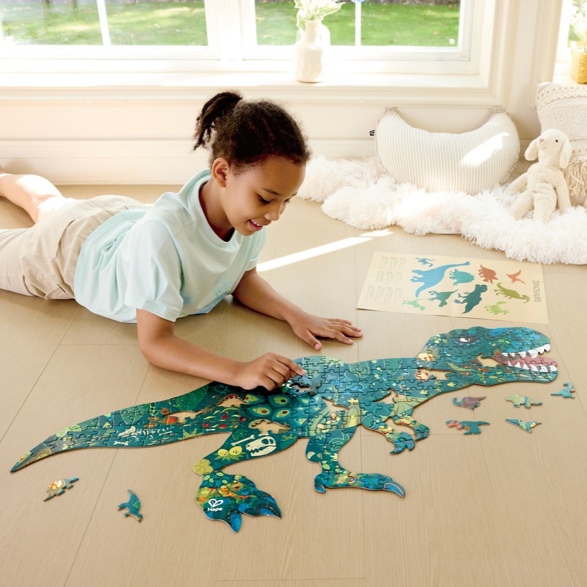 Hape 恐龍炫彩地板拼圖202片 (8-12 歲)