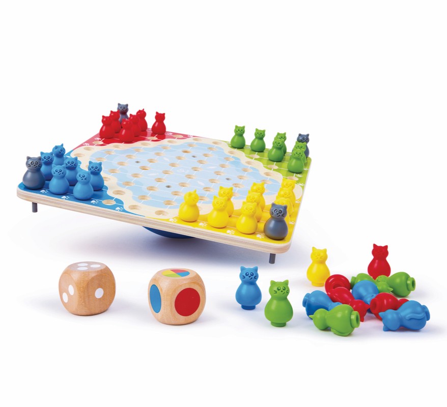 Hape 3合1貓咪跳棋 (5-9 歲)