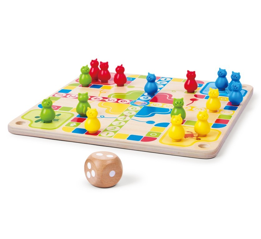 Hape 3合1貓咪跳棋 (5-9 歲)