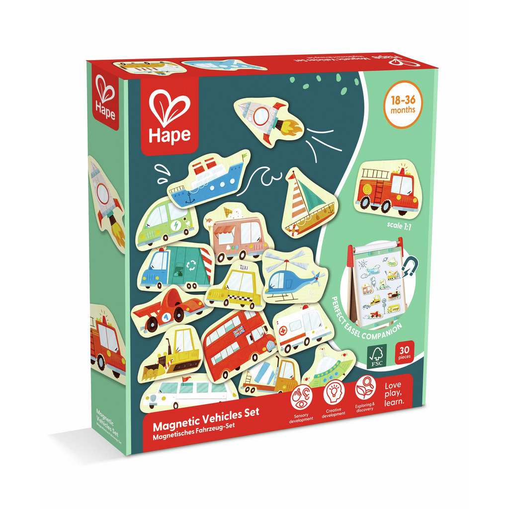Hape 磁力車套裝 (18-36個月)