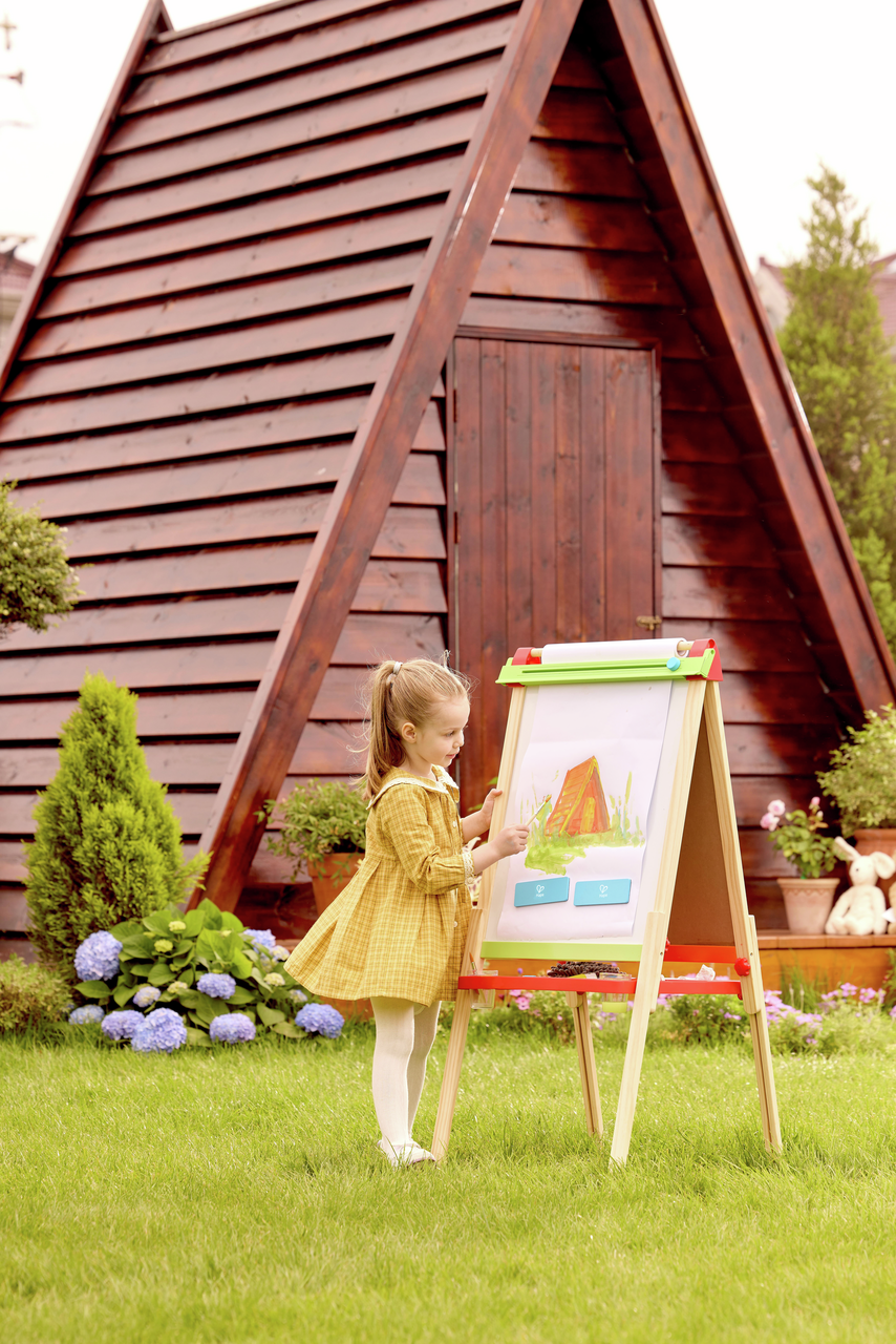 Hape Artist's Easel 藝術家 雙面畫架 (配備黑板、白板和紙捲) 從3歲起