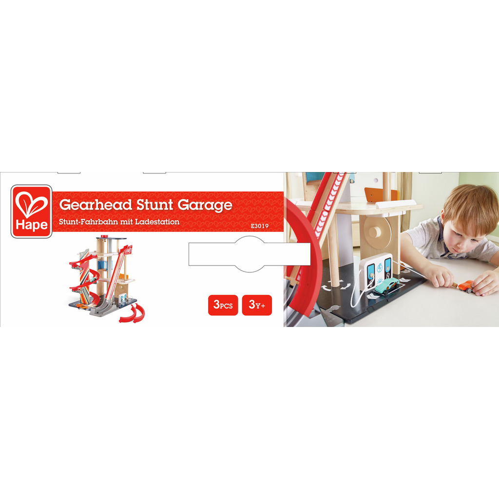 Hape Gearhead Stunt Garage 旋風競速立體賽道 (3-10Y)