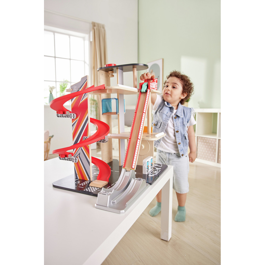 Hape Gearhead Stunt Garage 旋風競速立體賽道 (3-10Y)