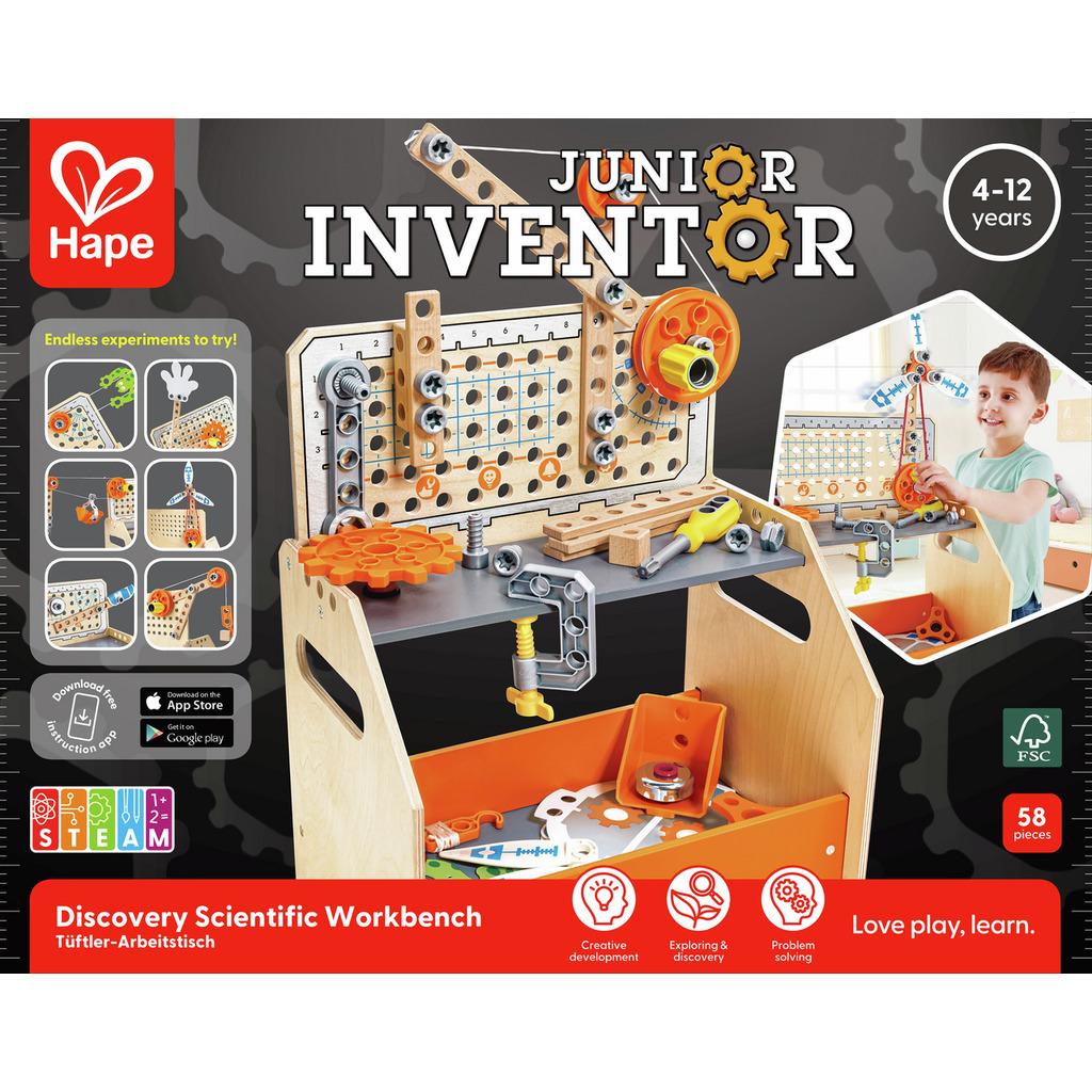 Hape Junior Inventor 探索科學工作台 - 超過10種不同的實驗，幫助你開啟科學探索之旅！( 從4歲起 )