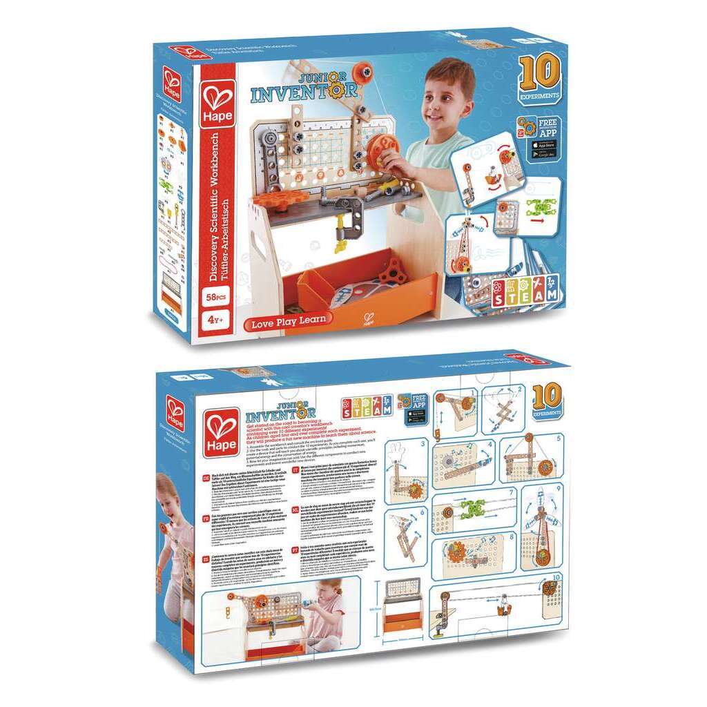 Hape Junior Inventor 探索科學工作台 - 超過10種不同的實驗，幫助你開啟科學探索之旅！( 從4歲起 )