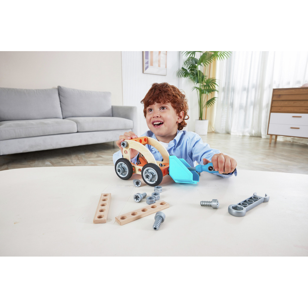 Hape Junior Inventor 組裝駕駛汽車套裝 - 五款車型自己創造 ( 從3歲起 )