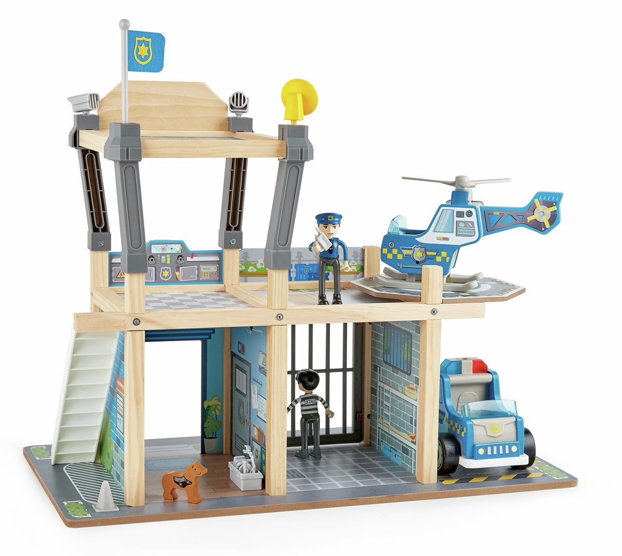 Hape Metro Police Dept Playset 都市警察局 - 多種配件可協助創作引人入勝的想像故事 (3-10Y)