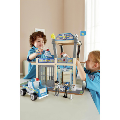 Hape Metro Police Dept Playset 都市警察局 - 多種配件可協助創作引人入勝的想像故事 (3-10Y)