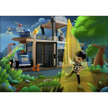 Hape Metro Police Dept Playset 都市警察局 - 多種配件可協助創作引人入勝的想像故事 (3-10Y)