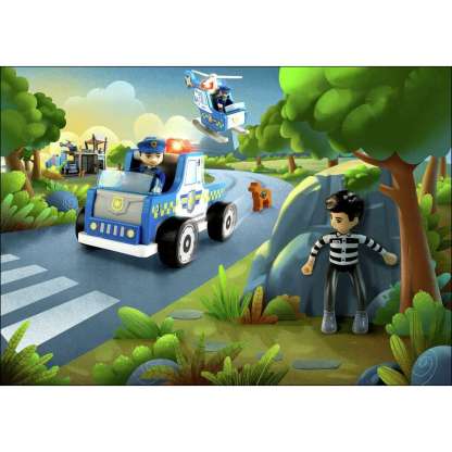 Hape Metro Police Dept Playset 都市警察局 - 多種配件可協助創作引人入勝的想像故事 (3-10Y)