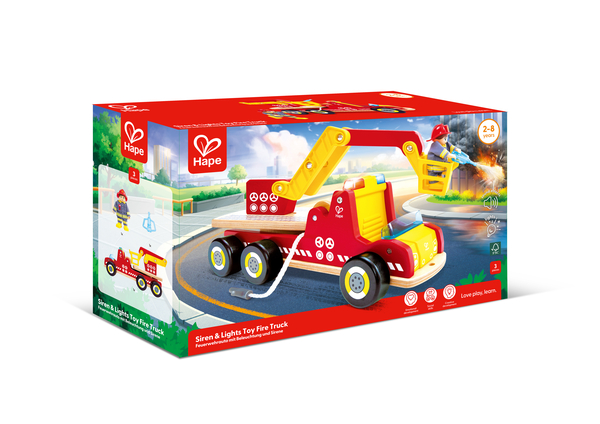 Hape Siren & Lights Toy Fire Truck(2到8歲)
