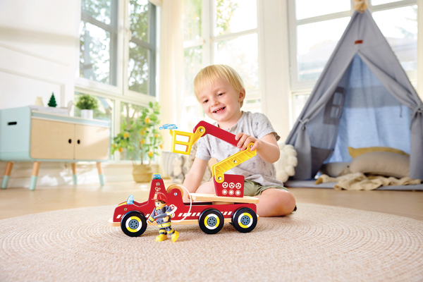 Hape Siren & Lights Toy Fire Truck(2到8歲)