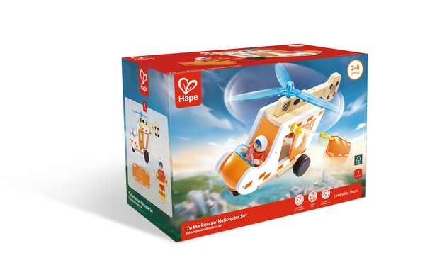 Hape ‘To the Rescue’ Helicopter Set 「救援行動」直升機套裝 (2到8歲)