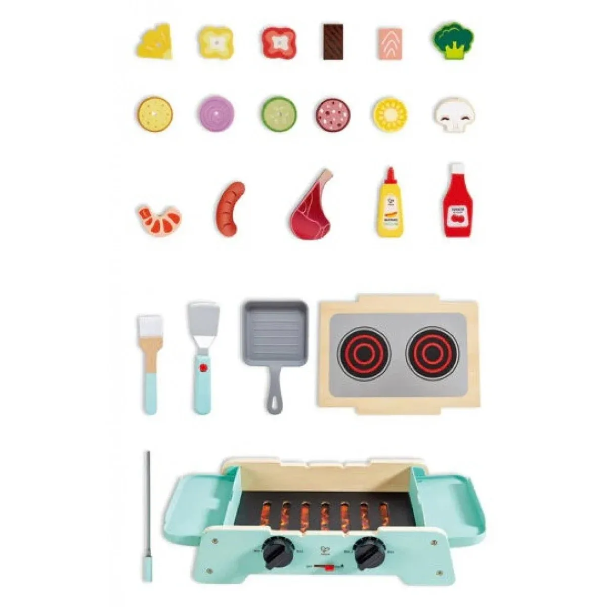 Hape 鐵板烤盤與烤肉架 |互動式廚房玩具-Hape-Eurekakids