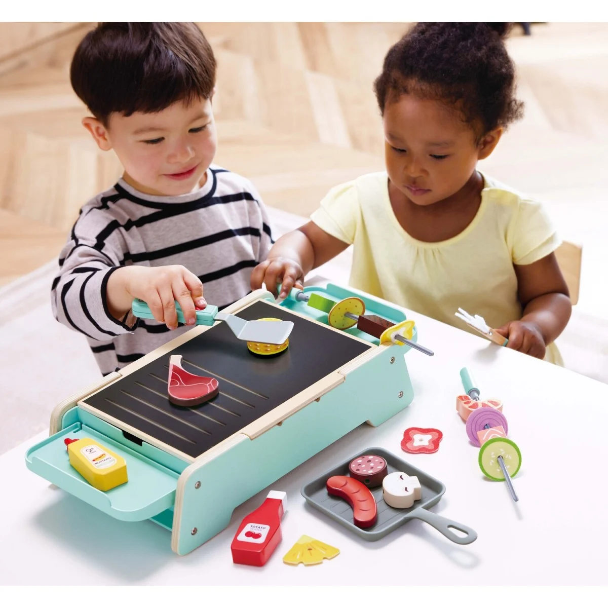 Hape 鐵板烤盤與烤肉架 |互動式廚房玩具-Hape-Eurekakids