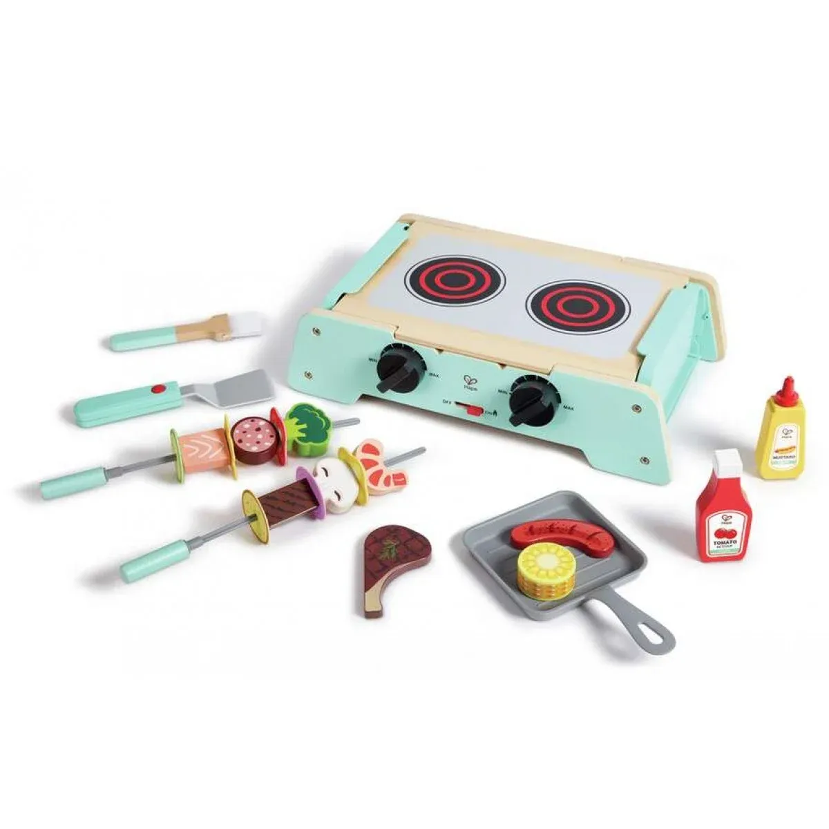 Hape 鐵板烤盤與烤肉架 |互動式廚房玩具-Hape-Eurekakids