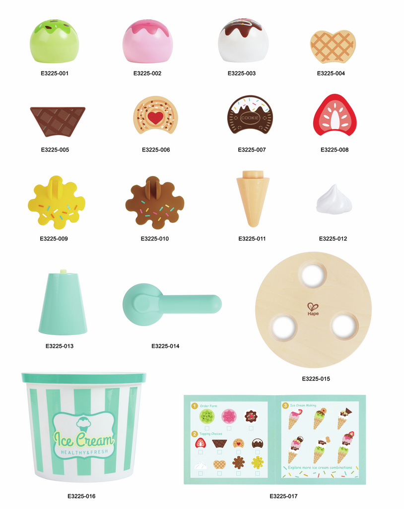 Hape Ice Cream Bucket Playset 甜蜜霜淇淋旋轉台 (2-8Y)