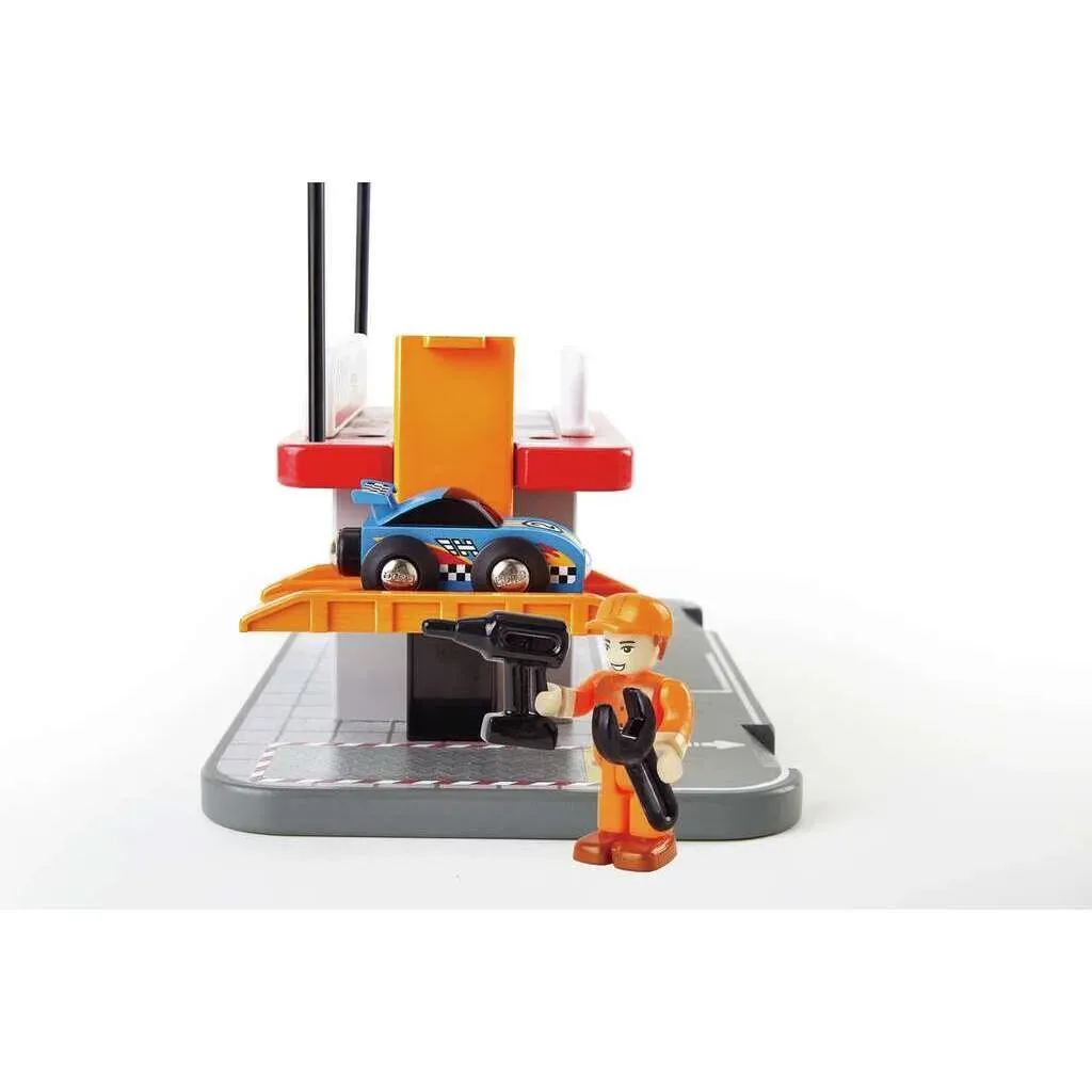 火車軌道賽車場組合-Hape-Eurekakids