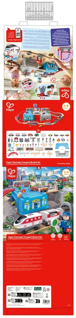 超級城市火車桶套裝-Hape-Eurekakids