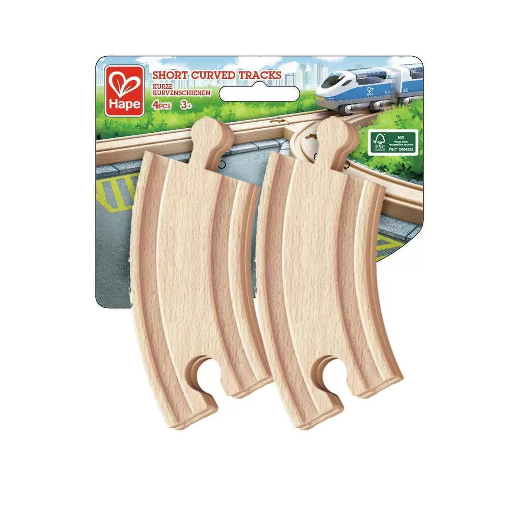 4 件短彎軌-Hape-Eurekakids