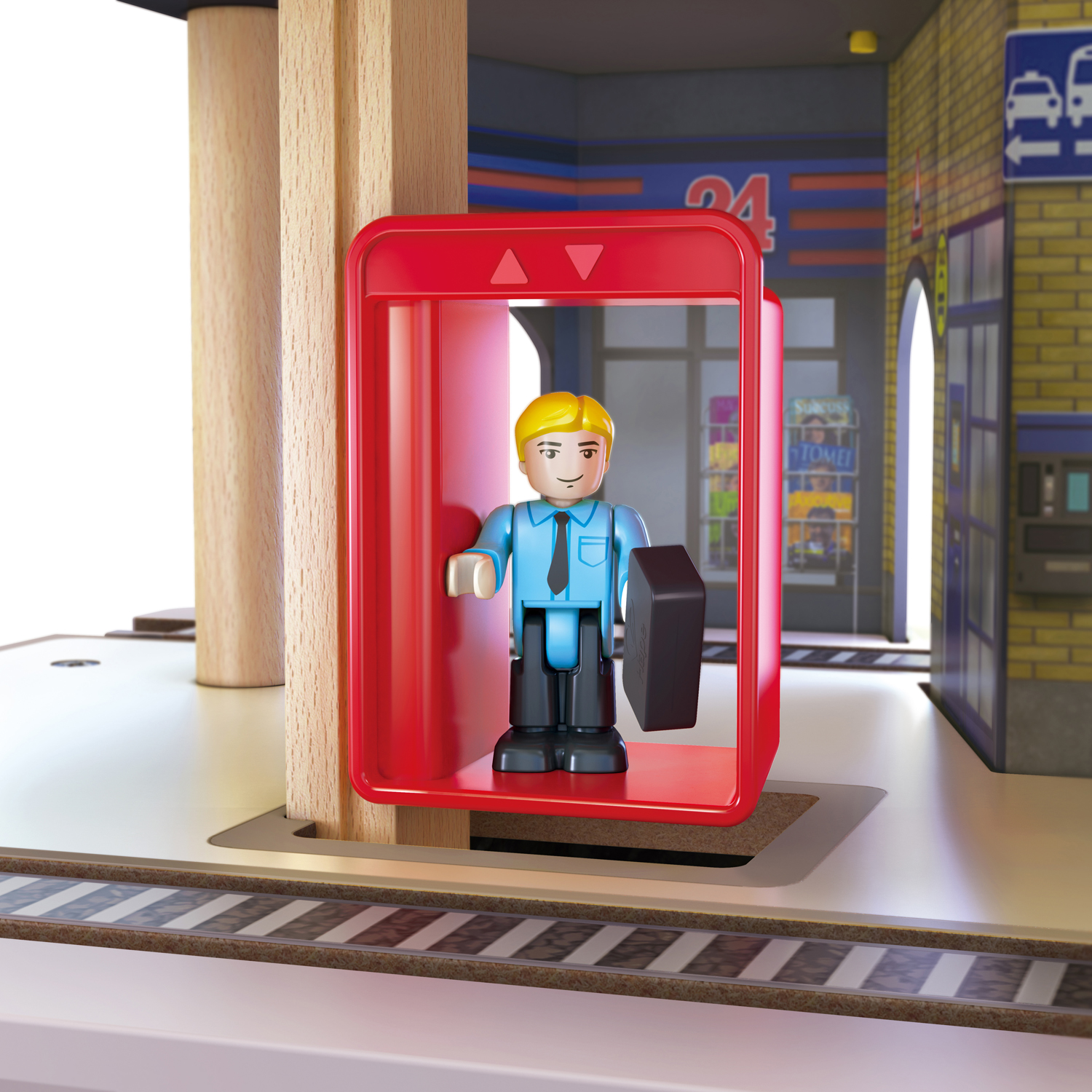 城市鐵路軌道木製建構套裝-Hape-Eurekakids