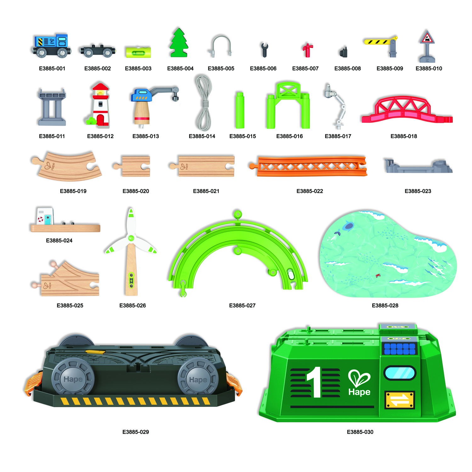  城市鐵路火車桶套裝-Hape-Eurekakids