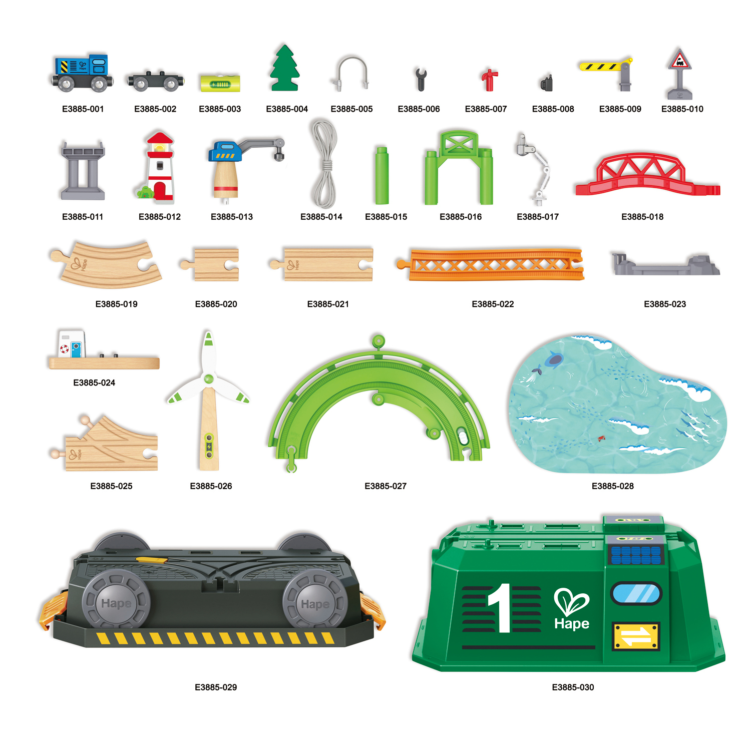  城市鐵路火車桶套裝-Hape-Eurekakids