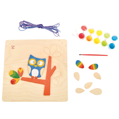 貓頭鷹油漆和框架-HAPE-Eurekakids