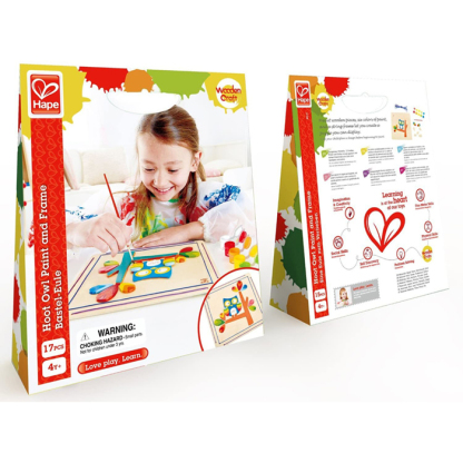 貓頭鷹油漆和框架-HAPE-Eurekakids