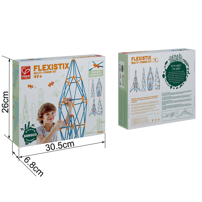 創意竹筷 - 建築塔 (STEAM 系列)-HAPE-Eurekakids