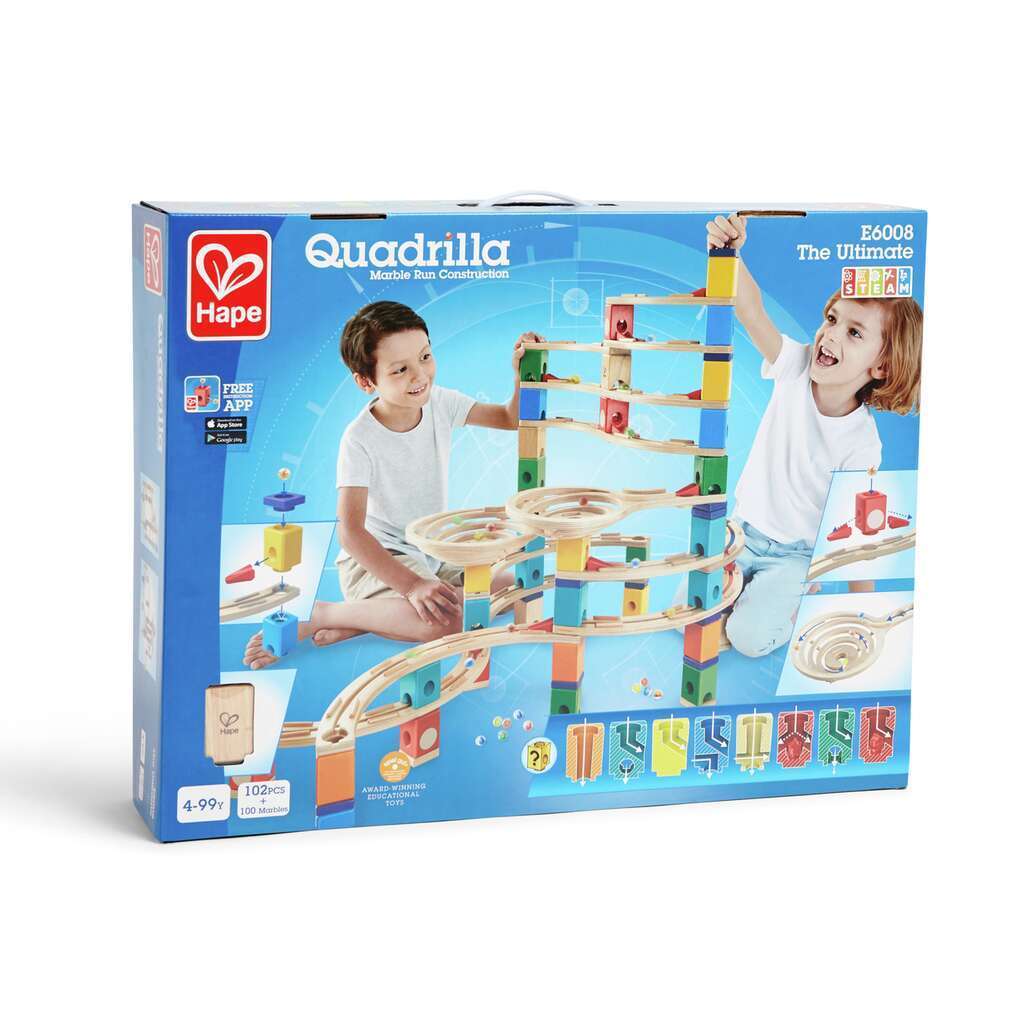 Hape Quadrilla 木製彈珠軌道玩具系統 The Cyclone - STEAM 發展 | 培養孩子的邏輯思考能力 ( 從4歲起 )