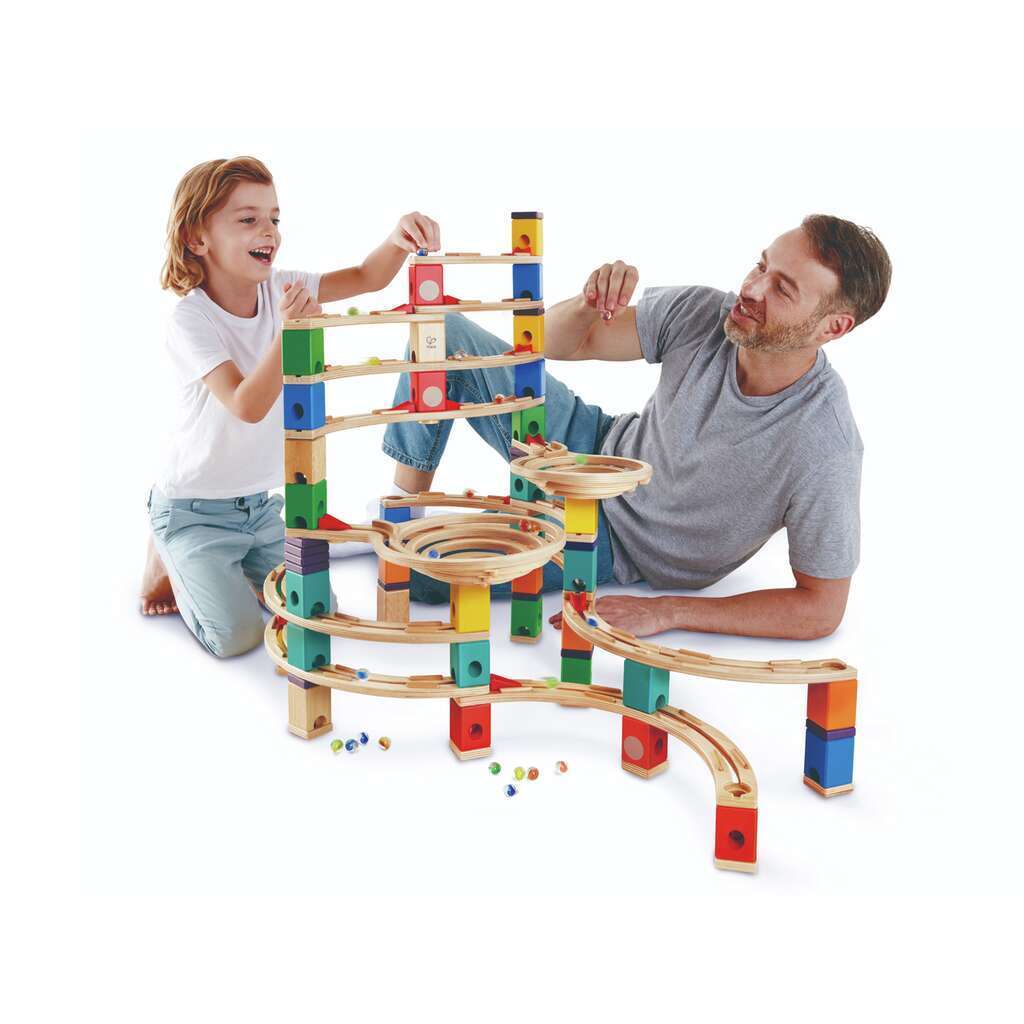 Hape Quadrilla 木製彈珠軌道玩具系統 The Cyclone - STEAM 發展 | 培養孩子的邏輯思考能力 ( 從4歲起 )