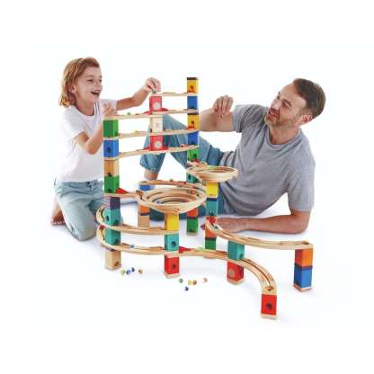 Hape Quadrilla 木製彈珠軌道玩具系統 The Cyclone - STEAM 發展 | 培養孩子的邏輯思考能力 ( 從4歲起 )