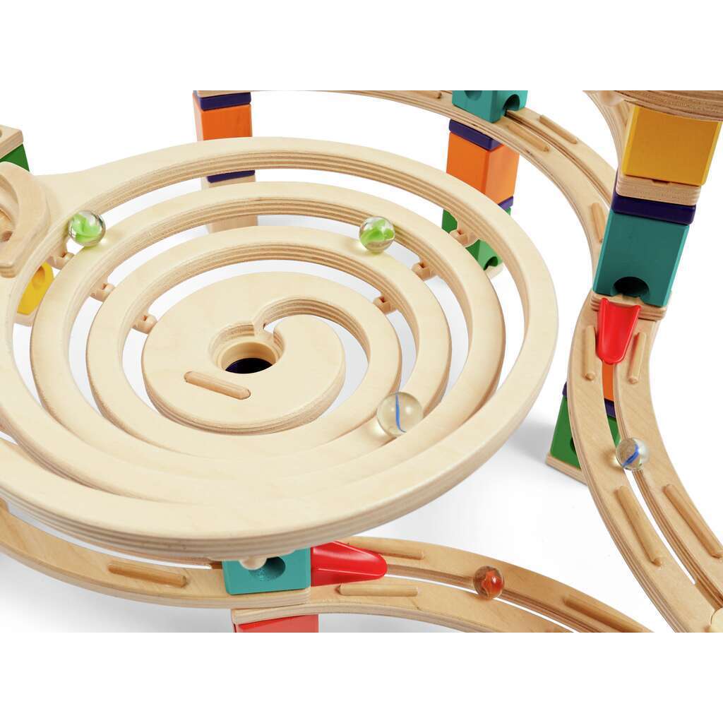 Hape Quadrilla 木製彈珠軌道玩具系統 The Cyclone - STEAM 發展 | 培養孩子的邏輯思考能力 ( 從4歲起 )
