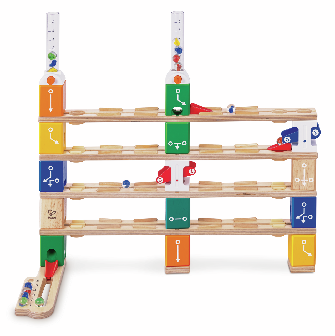 Hape Quadrilla 基礎 木製彈珠軌道 Basic Coding Set - 學習程式設計基礎知識，將邏輯、STEAM 原則與樂趣結合！( 從6歲起 )