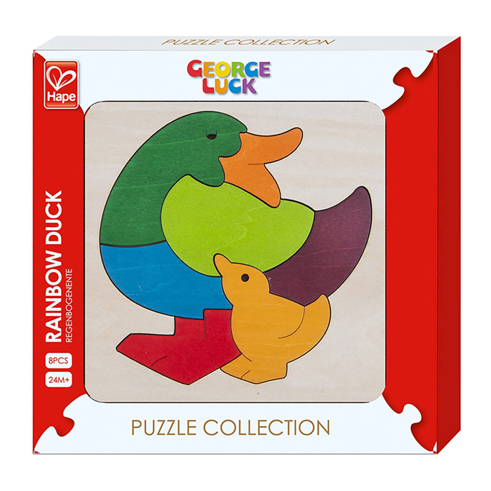 創意拼圖 - 彩虹鴨-HAPE-Eurekakids