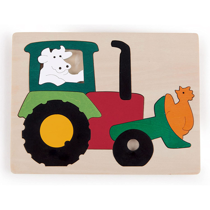 創意拼圖 - 瘋狂拖拉機-HAPE-Eurekakids