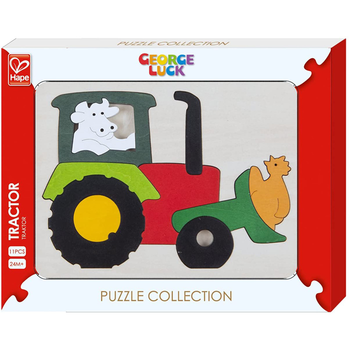 創意拼圖 - 瘋狂拖拉機-HAPE-Eurekakids