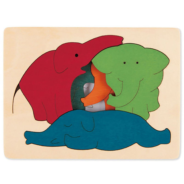 創意拼圖 - 大象-HAPE-Eurekakids