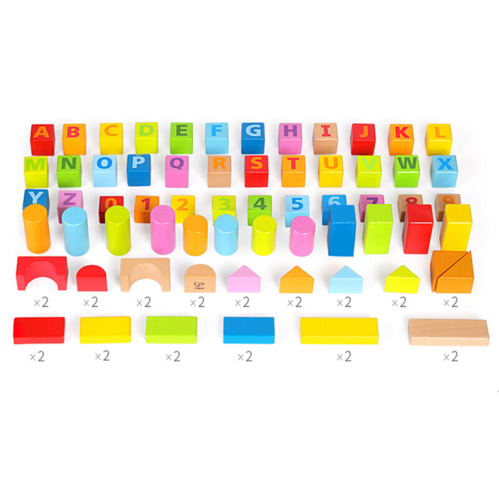 益智字母數字積木(80粒)-HAPE-Eurekakids