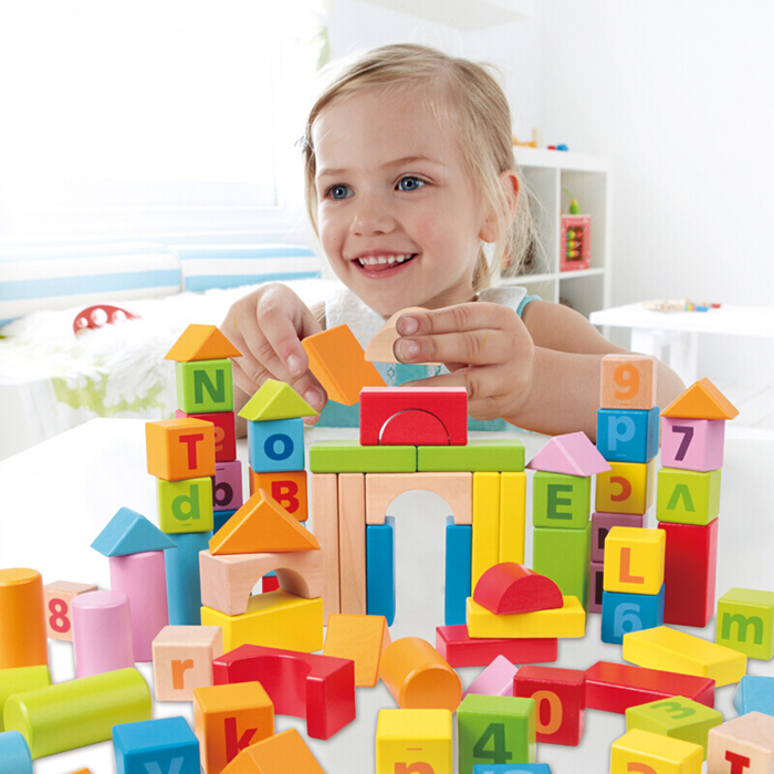 益智字母數字積木(80粒)-HAPE-Eurekakids