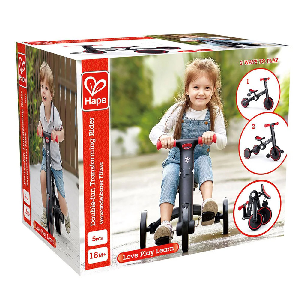 多用途變形騎士 - 紅色和黑色-Hape-Eurekakids