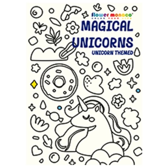 Flower Monaco | Doodle Book(Unicorn) 夢幻主題塗鴉書 | 3歲以上