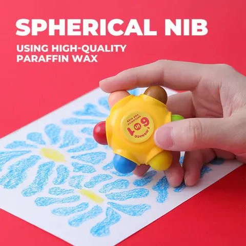 Flower Monaco pocket crayons 兒童便攜蠟筆套裝 - 11色 (3歲以上) 筆身短粗，適合幼兒手型